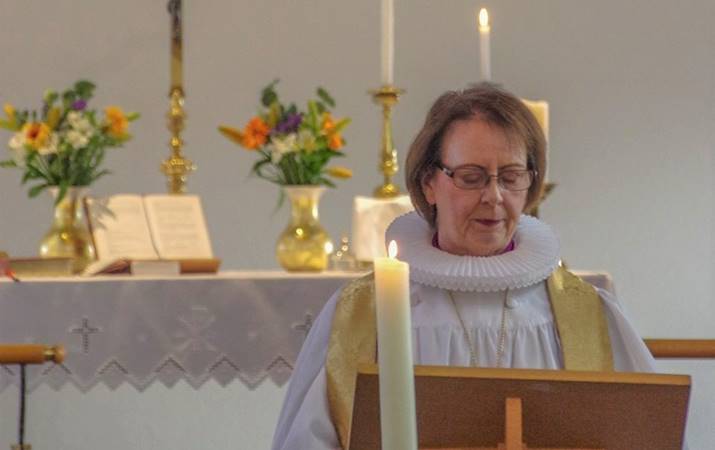 Biskup Íslands prédikar í Reykholtskirkju