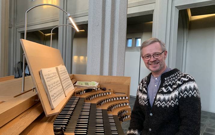 Björn Steinar Sólbergsson, organisti og tónlistarstjóri Hallgrímskirkju - mynd: hsh