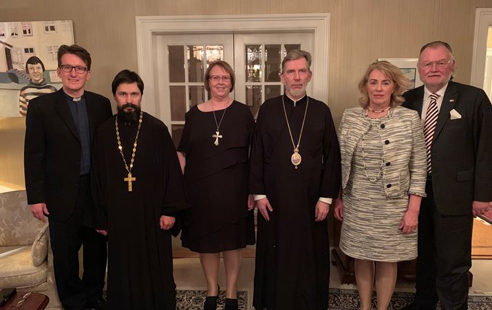 Metropolitan Cleophas, Rafn og frú, Tímúr, Agnes biskup apríl 2019 2.png - mynd